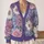 Lavender Blue Floral Blooms For Elegant Vacation Layering And Relaxed Everyday Style All-over Print Knitted Cardigan - 2