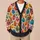 Colorful Jack-O'-Lanterns for Autumn Gatherings, Festivals, and Casual Layering Looks All-over Print Knitted Cardigan - 6