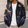 Celestial Black Cat Astrology Night Sky Magic for Everyday Layering and Stargazing All-over Print Knitted Cardigan - 5