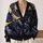Celestial Black Cat Astrology Night Sky Magic for Everyday Layering and Stargazing All-over Print Knitted Cardigan - 2
