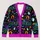 Neon Halloween Haunted House Cats And Ghosts For Spooky October Celebrations All-over Print Knitted Cardigan - 1