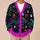 Neon Halloween Haunted House Cats And Ghosts For Spooky October Celebrations All-over Print Knitted Cardigan - 6