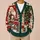 Santa, Christmas Tree and Holiday Scenes for Festive Winter Celebrations All-over Print Knitted Cardigan - 6