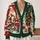 Santa, Christmas Tree and Holiday Scenes for Festive Winter Celebrations All-over Print Knitted Cardigan - 2