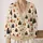 Black Cats, Crescent Moons and Pumpkins for Cozy Cottagecore Halloween Evenings All-over Print Knitted Cardigan - 2