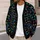 Neon Black Cat Faces for Cozy Everyday Layering and Cat Lover Gifts for Kawaii Fans All-over Print Knitted Cardigan - 5