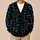 Neon Black Cat Faces for Cozy Everyday Layering and Cat Lover Gifts for Kawaii Fans All-over Print Knitted Cardigan - 6