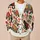 Kitsune Fox Mask and Japanese Tattoo Motifs for Streetwear and Everyday Layering All-over Print Knitted Cardigan - 6