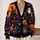 Pixel Halloween Pumpkins, Ghosts & Bats for Spooky Season Parties and Fall Nights All-over Print Knitted Cardigan - 2