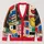 Teacher Apple and School Supply Collage for Appreciation Gifts and Classroom Days All-over Print Knitted Cardigan - 1