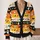 Halloween Ghost Candy Corn Bats and Sweets for Trick-or-Treat Parties and Fall Days All-over Print Knitted Cardigan - 2