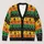 Halloween Witch Hats, Skulls, Bats And Spiders For Cozy October Night Celebrations All-over Print Knitted Cardigan - 1