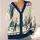 Vintage Christmas Movie Couple and Snowy Pines for Festive Sister Holiday Gatherings All-over Print Knitted Cardigan - 4