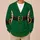 Funny Christmas Elf Outfit Illusion for Holiday Parties and Festive Celebrations All-over Print Knitted Cardigan - 6