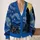 Black Cat Under Golden Stars for Whimsigoth Autumn Layering and Cozy Night Outfits All-over Print Knitted Cardigan - 2