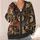 David Halloween Skeleton Music Motifs for Spooky Band Nights and Fall Gatherings All-over Print Knitted Cardigan - 4