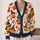 Jack-O-Lantern Witch Hat Autumn Style for Halloween Parties and Women All-over Print Knitted Cardigan - 2