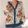 Highland Cow Floral Meadow Style For Relaxed Country Days, Women’s Rustic Layering All-over Print Knitted Cardigan - 4