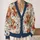 Highland Cow Floral Meadow Style For Relaxed Country Days, Women’s Rustic Layering All-over Print Knitted Cardigan - 2