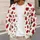 Red Ladybug Hearts for Cozy Valentine's Day Layers, Women's Casual Everyday Style All-over Print Knitted Cardigan - 5