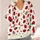 Red Ladybug Hearts for Cozy Valentine's Day Layers, Women's Casual Everyday Style All-over Print Knitted Cardigan - 4