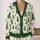 Green Christmas Trees, Gifts, Ornaments And Snowflakes For Cozy Holiday Layering At Home All-over Print Knitted Cardigan - 2