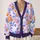 Cute Ghost Candy Halloween Style For Women, Whimsical Fall Layering And Halloween Parties All-over Print Knitted Cardigan - 2