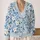 Blue Floral Butterfly Garden for Relaxed Everyday Layering Women's Casual Weekend Style All-over Print Knitted Cardigan - 2