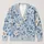 Blue Floral Butterfly Garden for Relaxed Everyday Layering Women's Casual Weekend Style All-over Print Knitted Cardigan - 1
