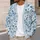 Blue Floral Butterfly Garden for Relaxed Everyday Layering Women's Casual Weekend Style All-over Print Knitted Cardigan - 5