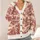 Burgundy Countryside Toile Scenes for Elegant Vacation Layering and Garden Dates for Women All-over Print Knitted Cardigan - 4