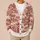 Burgundy Countryside Toile Scenes for Elegant Vacation Layering and Garden Dates for Women All-over Print Knitted Cardigan - 6