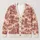 Burgundy Countryside Toile Scenes for Elegant Vacation Layering and Garden Dates for Women All-over Print Knitted Cardigan - 1