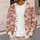 Burgundy Countryside Toile Scenes for Elegant Vacation Layering and Garden Dates for Women All-over Print Knitted Cardigan - 5