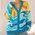 Bright Yellow Sunset And Ocean Waves For Relaxed Vacation Layering And Coastal Getaways All-over Print Knitted Cardigan - 4