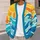 Bright Yellow Sunset And Ocean Waves For Relaxed Vacation Layering And Coastal Getaways All-over Print Knitted Cardigan - 5
