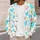 Turquoise Heart Motif For Romantic Spring Outings And Everyday Wear For Plus Size Women All-over Print Knitted Cardigan - 5