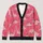 Cute Pink Dinosaur Motifs For Classroom Style And Everyday Layering, Teacher Gift Idea All-over Print Knitted Cardigan - 1