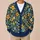 Navy Blue Floral Blossoms for Casual Layering, Poolside Days, and Relaxed Style All-over Print Knitted Cardigan - 6
