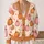 Pumpkins, Moons And Stars For Cozy Autumn Layering, Casual Weekend Wear, Plus Size Women All-over Print Knitted Cardigan - 2