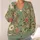 Sage Floral Daisies and Poppies for Cozy Autumn Layering, Nature-Loving Women Everywhere All-over Print Knitted Cardigan - 4