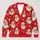 Santa Claus Snowflakes For Cozy Holiday Gatherings And Festive Winter Vacation Style All-over Print Knitted Cardigan - 1