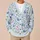 Blue Wildflower Butterflies for Bohemian Spring Layering, Feminine Everyday Style All-over Print Knitted Cardigan - 6