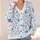 Blue Wildflower Butterflies for Bohemian Spring Layering, Feminine Everyday Style All-over Print Knitted Cardigan - 4