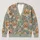 Golden Retriever Floral Motif for Casual Vacation Layering and Weekend Wear, Dog Lovers All-over Print Knitted Cardigan - 1