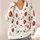 Red Strawberry Garden for Beach Vacation and Date Style, Casual Women's Summer Layer All-over Print Knitted Cardigan - 4