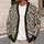 Paisley Skull Motifs for Autumn Layering, Boho Vacation Style for Women, Oversized All-over Print Knitted Cardigan - 5