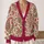 Pink Paisley Floral Boho Layering For Autumn Vacation Date Nights And Travel Women All-over Print Knitted Cardigan - 2