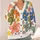 Colorful Retro Floral Blooms for Autumn Vacation Layering, Women's Everyday Style All-over Print Knitted Cardigan - 4