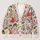 Pink and Yellow Watercolor Florals for Relaxed Autumn Vacation and Date Days for Women All-over Print Knitted Cardigan - 1